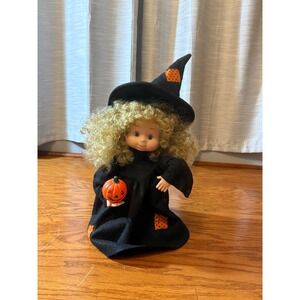 TESTED WORKS Santa's Best Halloween Kids Animated Collectible Curly Witch 1994
